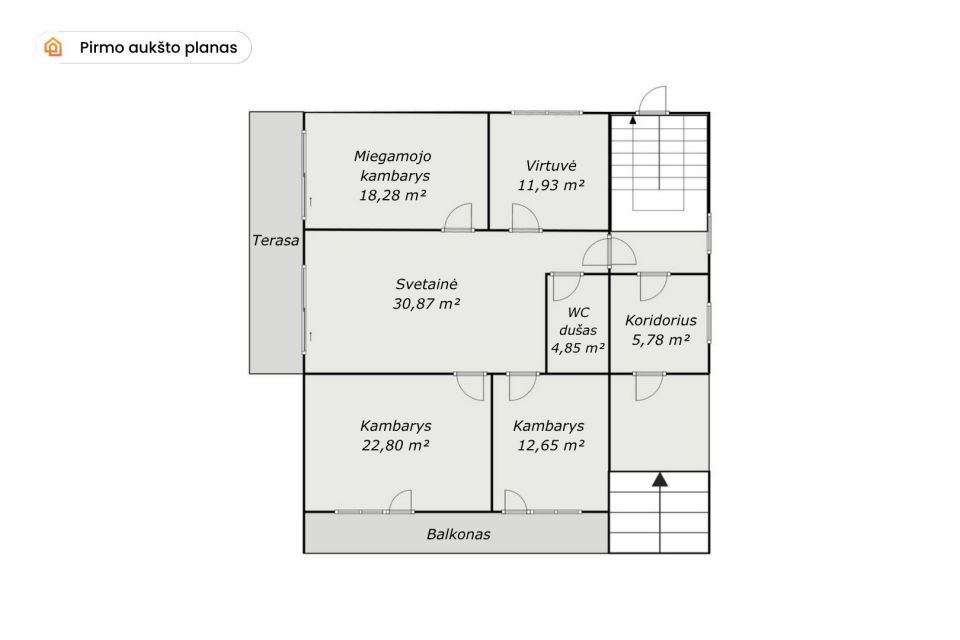Parduodamas patogaus išplanavimo namas šalia miesto centro – S. Daukanto g. 65, Šiauliuose