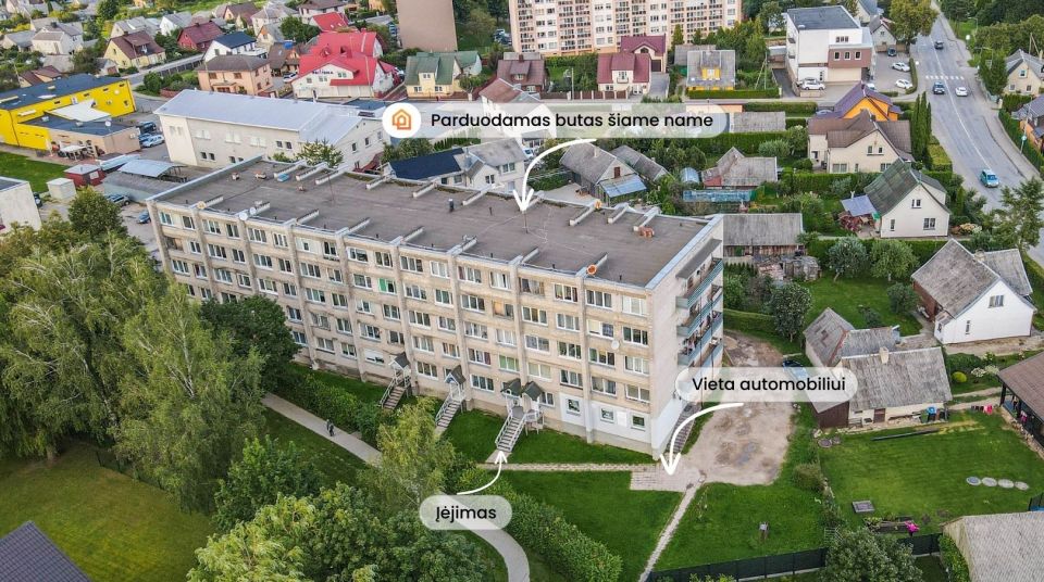 Parduodamas perplanuotas ir suremontuotas 2 k. butas A. Vai&scaron;vilos g., Plungės mieste