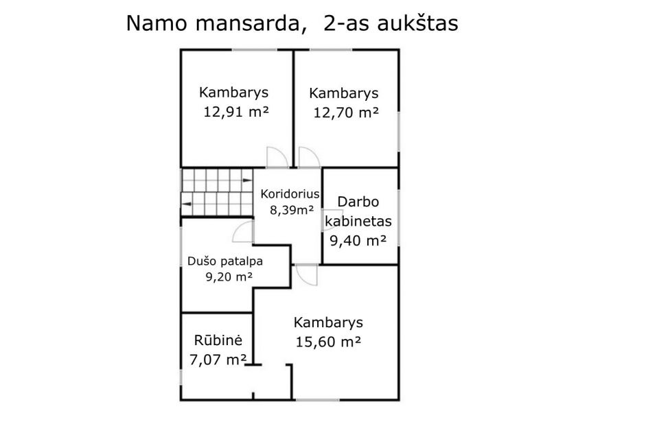 Parduodamas pilnai įrengtas 249,96 m&sup2; namas su mansarda Ketvergiuose, Mi&scaron;ko g.-16, Klaipėdos raj.  Namui priklauso erdvus 22,77 arų žemės sklypas