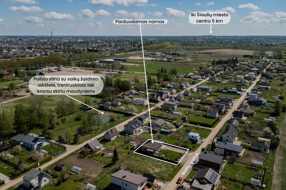 Parduodamas pilnai įrengtas gyvenamasis namas  Rožių g. 55, Toliočiuose,  &Scaron;iaulių r.