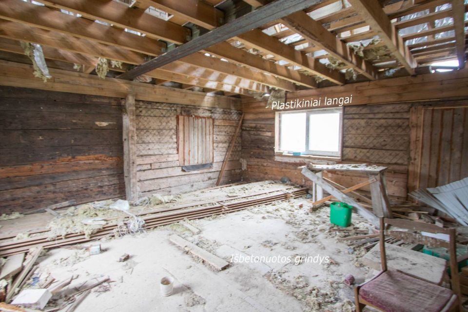 Parduodamas pradėtas rekonstruoti gyvenamas namas  Akmenės r., Pelkelėje, Kruopių g. 15