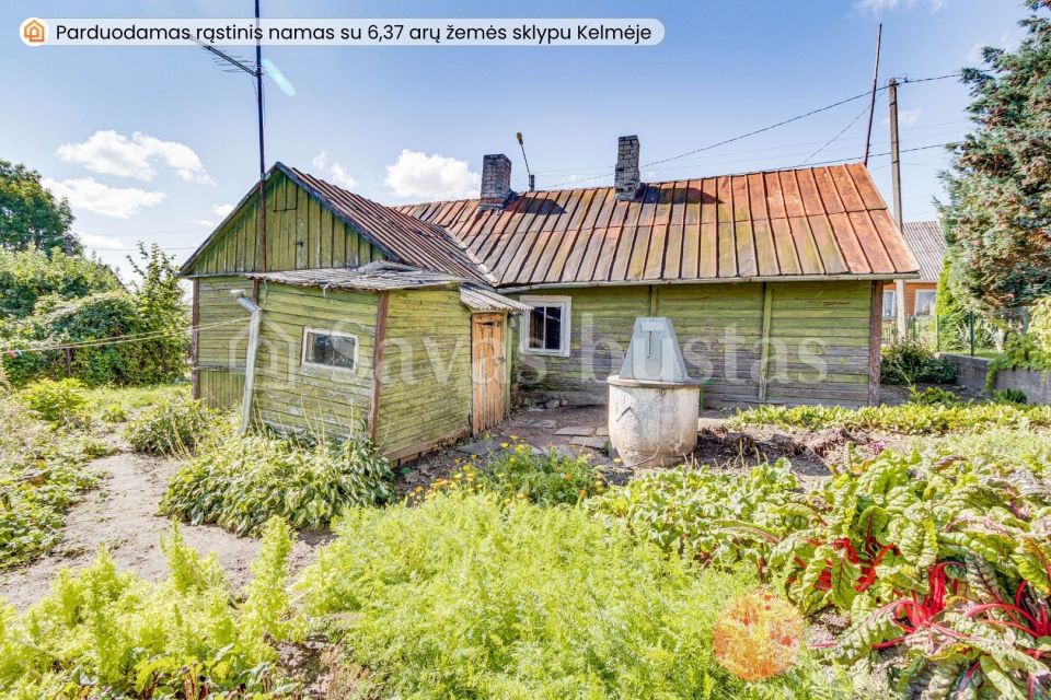 Parduodamas rąstinis namas su 6,37 arų žemės sklypu Kalnų g., Kelmėje