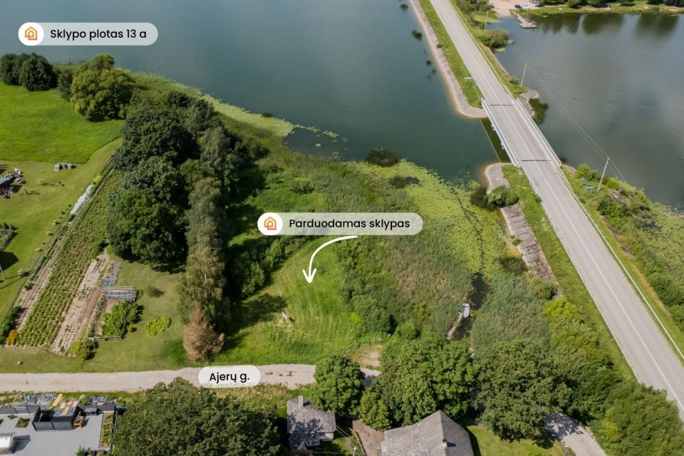 Parduodamas rekreacinės paskirties sklypas su vandens pakrante, Ajerų g. 75, Raizgių k., &Scaron;iaulių r.