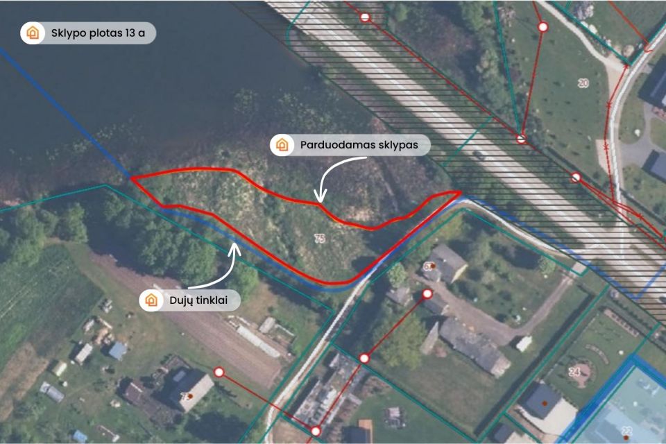 Parduodamas rekreacinės paskirties sklypas su vandens pakrante, Ajerų g. 75, Raizgių k., &Scaron;iaulių r.