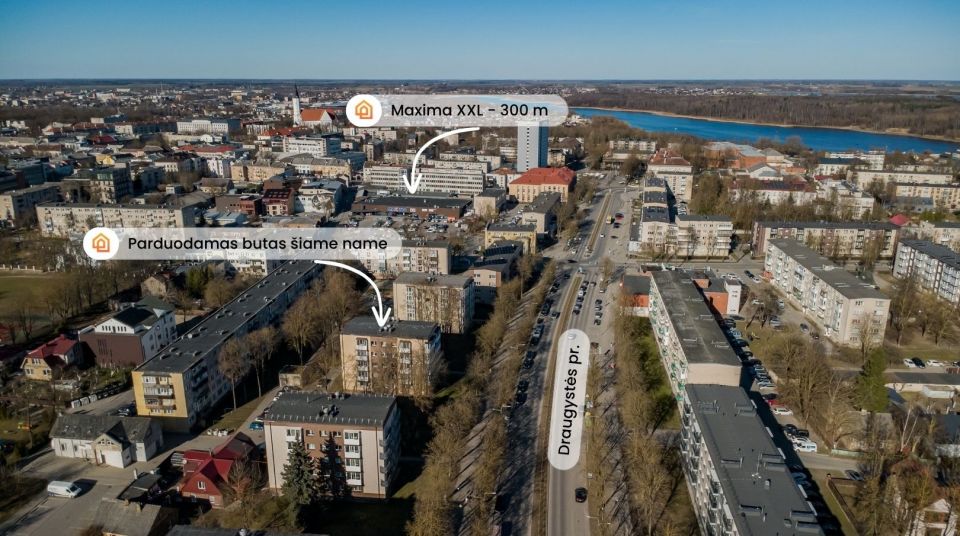 Parduodamas renovuotame name 2 kambarių butas Draugystės pr. 13, &Scaron;iauliuose