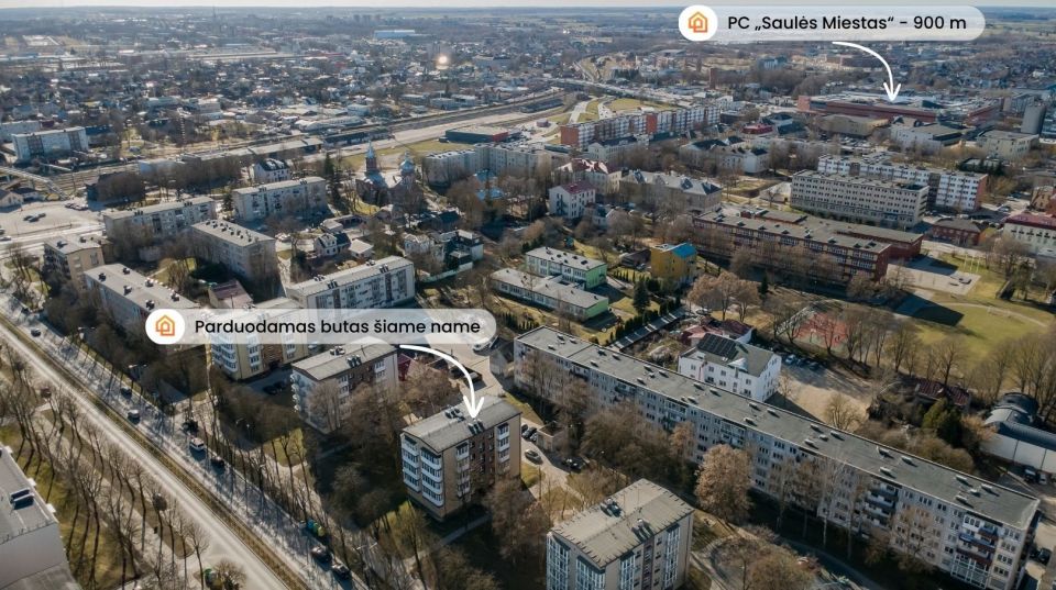 Parduodamas renovuotame name 2 kambarių butas Draugystės pr. 13, &Scaron;iauliuose