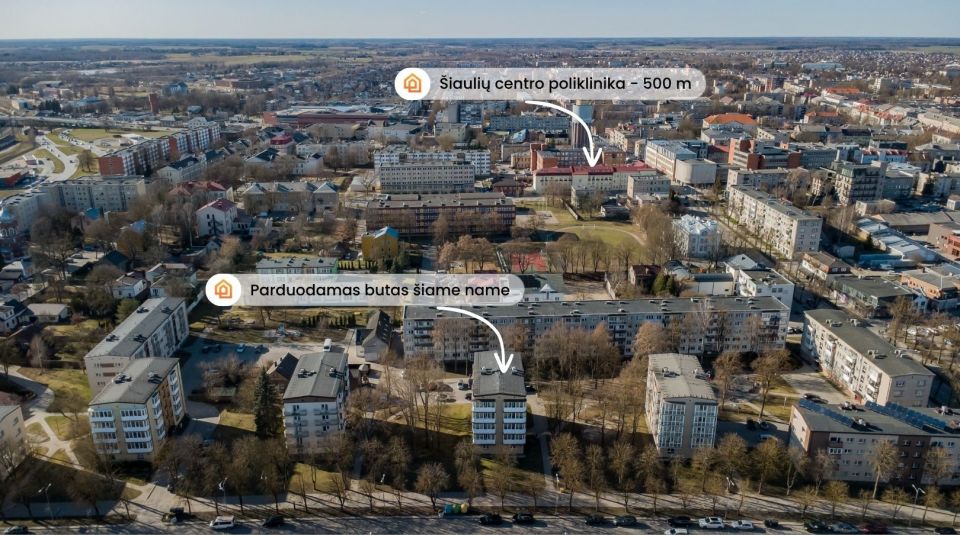 Parduodamas renovuotame name 2 kambarių butas Draugystės pr. 13, &Scaron;iauliuose