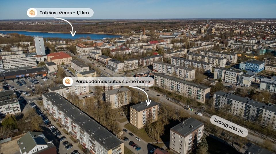 Parduodamas renovuotame name 2 kambarių butas Draugystės pr. 13, &Scaron;iauliuose
