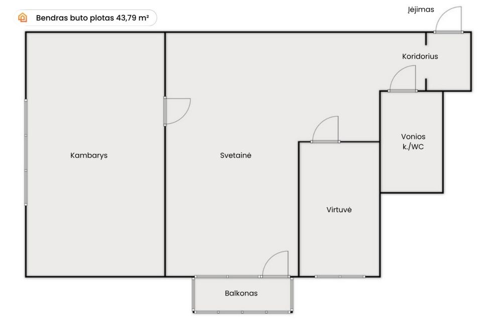 Parduodamas renovuotame name 2 kambarių butas Draugystės pr. 13, &Scaron;iauliuose