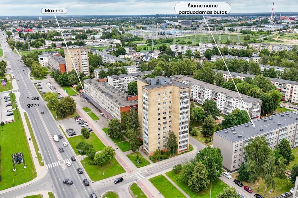 Parduodamas renovuotame name, po kapitalinio remonto šiuolaikiško interjero 1 kambario butas, Tilžės g. 40, Šiauliuose