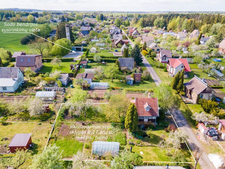 Parduodamas ekologiškas rąstinis sodo namas su molinių čerpių stogo danga SB „Žalieji gervėnai“ , Vyturių g. 28, Gervėnų k., Šiaulių r.