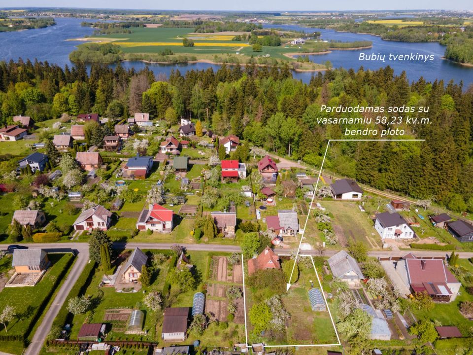 Parduodamas ekologiškas rąstinis sodo namas su molinių čerpių stogo danga SB „Žalieji gervėnai“ , Vyturių g. 28, Gervėnų k., Šiaulių r.