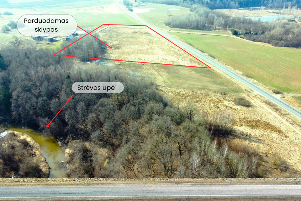Parduodamas sklypas su namo projektu Kai&scaron;iadorių raj., Pavuolio km.