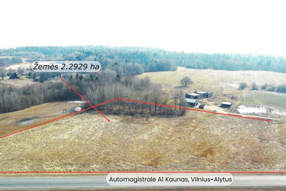 Parduodamas sklypas su namo projektu Kai&scaron;iadorių raj., Pavuolio km.