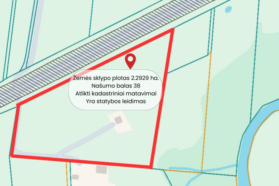 Parduodamas sklypas su namo projektu Kai&scaron;iadorių raj., Pavuolio km.