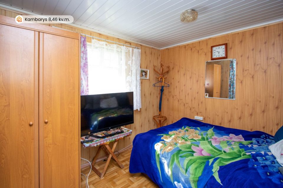 Parduodamas sodo sklypas su mediniu 12,86 kv.m. sodo nameliu, Lelijų g.14, Jubiliejinis 2 sodai, Toliočiai, &Scaron;iaulių r.
