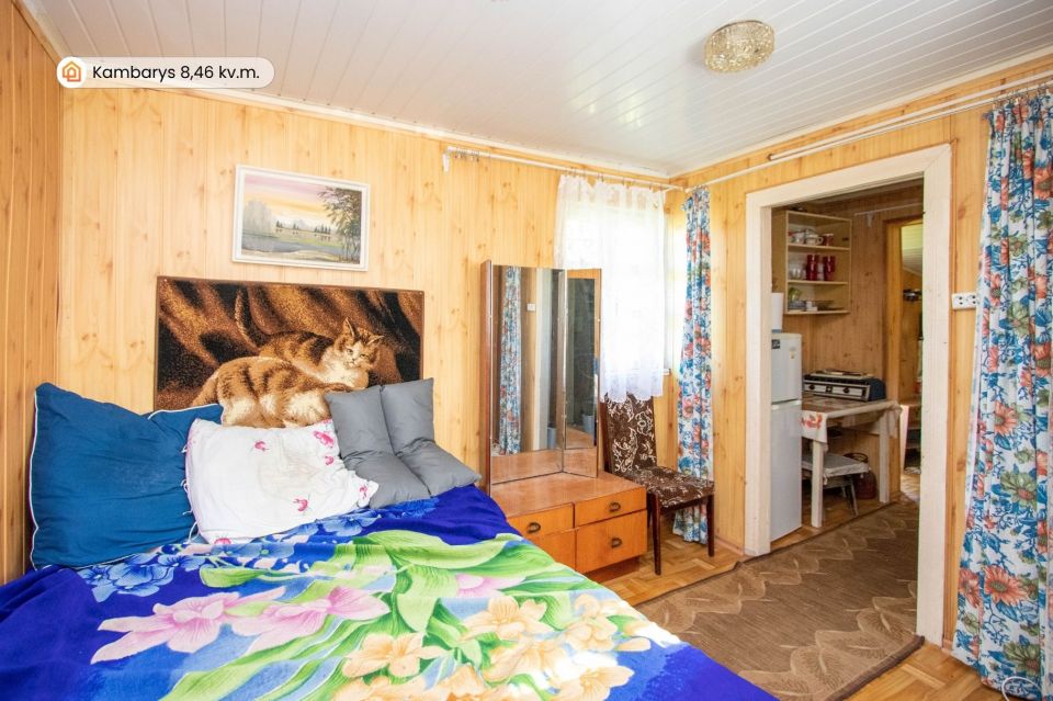 Parduodamas sodo sklypas su mediniu 12,86 kv.m. sodo nameliu, Lelijų g.14, Jubiliejinis 2 sodai, Toliočiai, &Scaron;iaulių r.