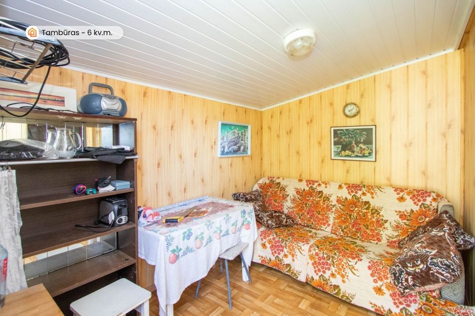 Parduodamas sodo sklypas su mediniu 12,86 kv.m. sodo nameliu, Lelijų g.14, Jubiliejinis 2 sodai, Toliočiai, &Scaron;iaulių r.