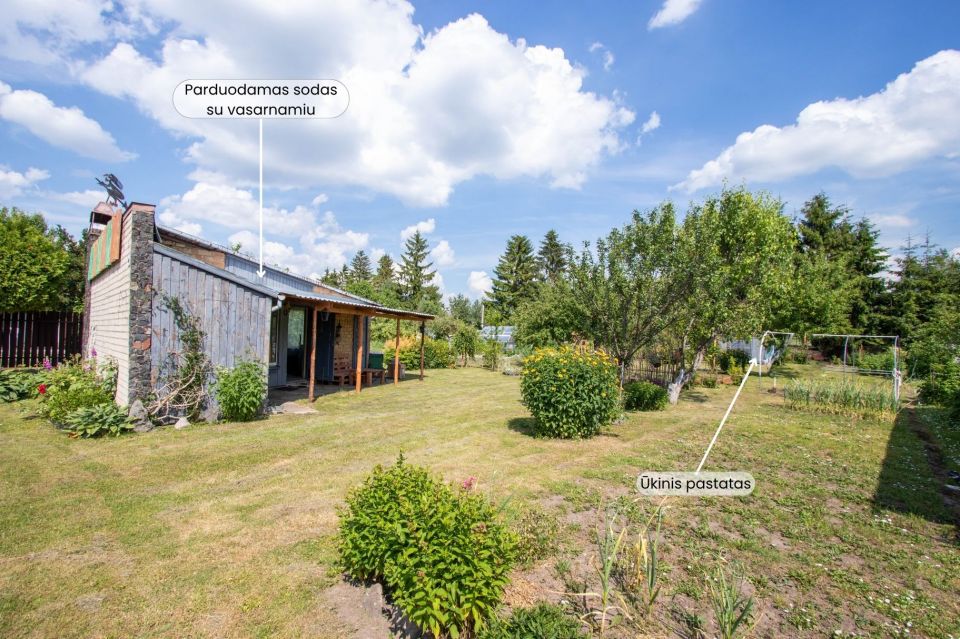 Parduodamas sodo sklypas su mūriniu 20,77 kv. m sodo nameliu Rėkyvos sodų 4-oji g. 29, &Scaron;iaulių mieste.
