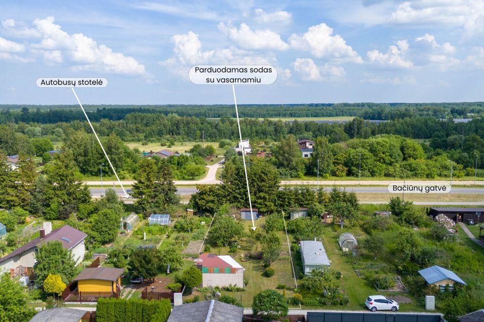 Parduodamas sodo sklypas su mūriniu 20,77 kv. m sodo nameliu Rėkyvos sodų 4-oji g. 29, &Scaron;iaulių mieste.
