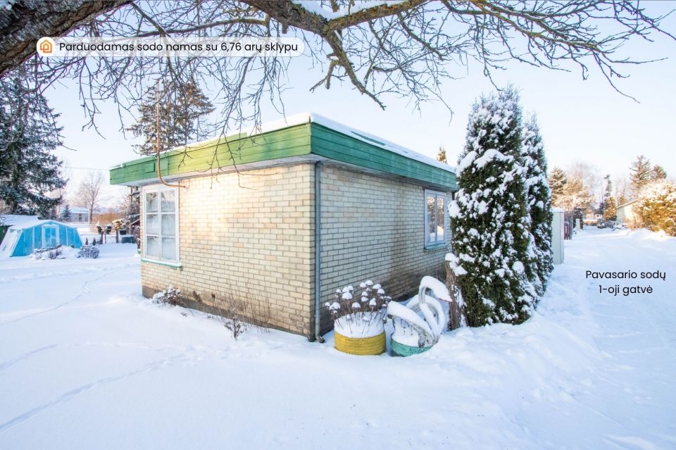 Parduodamas sodo sklypas su mūriniu vasarnamiu &Scaron;iauliuose, Pavasario sodų 1-oji g. 11