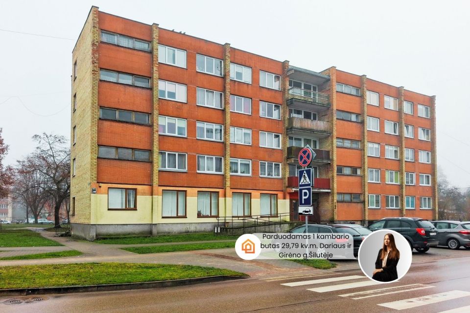 Parduodamas suremontuotas 1 kambario butas &Scaron;ilutėje, Dariaus ir Girėno g. 20