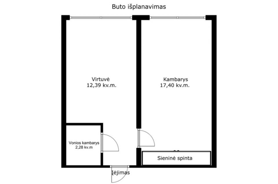 Parduodamas suremontuotas 1 kambario butas &Scaron;ilutėje, Dariaus ir Girėno g. 20