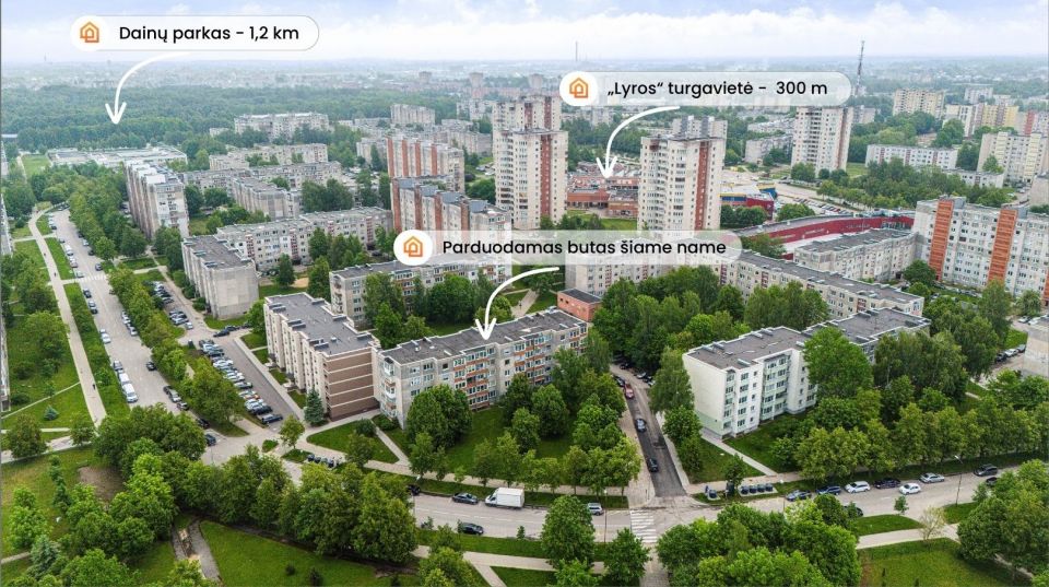Parduodamas suremontuotas 2 kambarių butas, Dainų g. 44, Šiaulių mieste