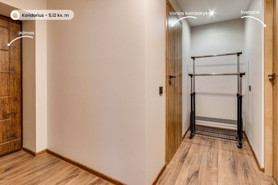Parduodamas suremontuotas 2 kambarių butas Kelmėje, Birutės g. 2