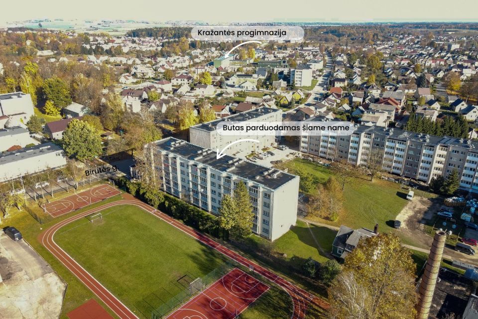 Parduodamas suremontuotas 2 kambarių butas Kelmėje, Birutės g. 2
