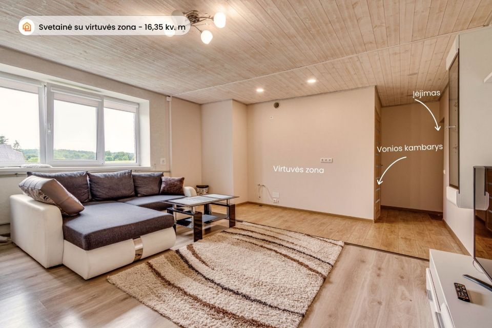 Parduodamas suremontuotas 3 kambarių butas Plungės r., Kadaičių k., Blendžiavos g. 12.