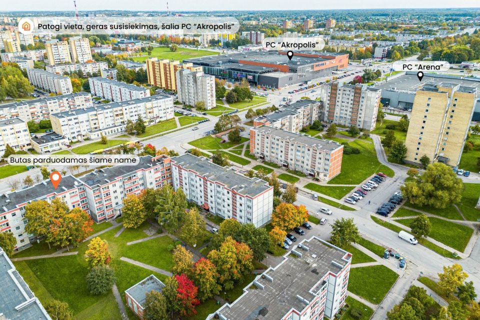 Parduodamas &scaron;viesus ir jaukiai atnaujintas 3 kambarių butas &Scaron;iauliuose, Gegužių g. 46