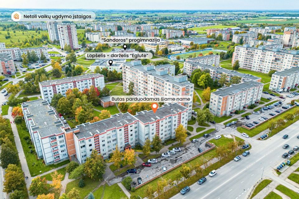 Parduodamas &scaron;viesus ir jaukiai atnaujintas 3 kambarių butas &Scaron;iauliuose, Gegužių g. 46