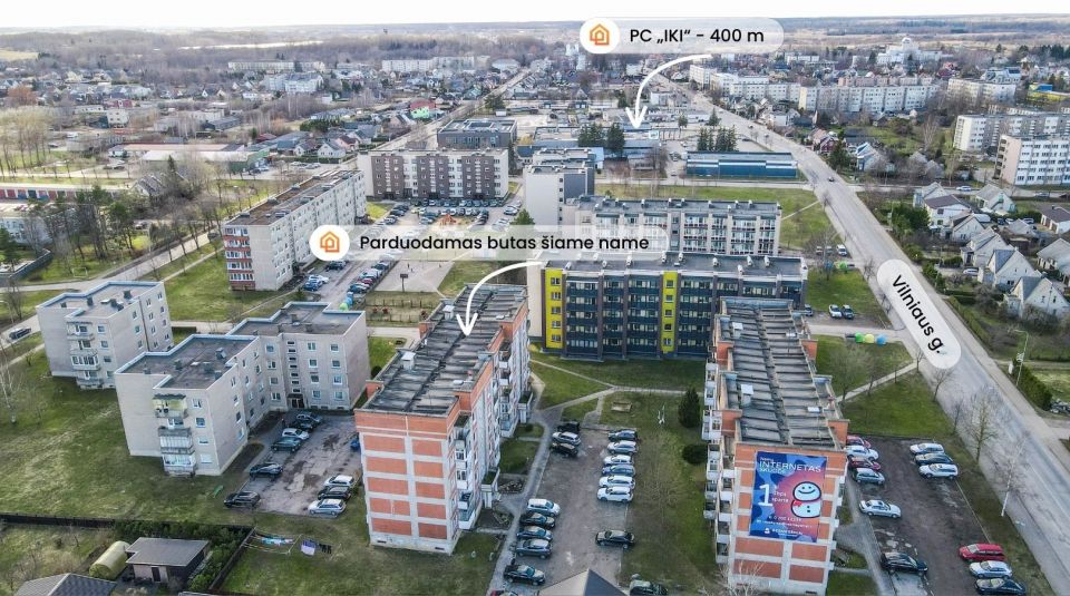 Parduodamas &scaron;viesus ir tvarkingas 1 kambario butas su holu Vilniaus g. 44, Skuode