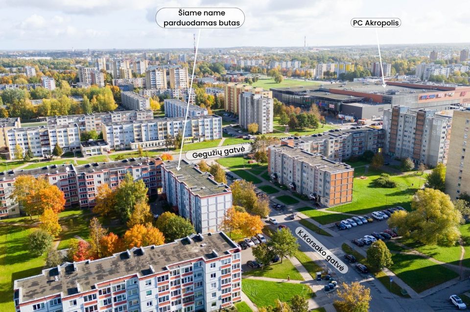 Parduodamas &scaron;viesus, jaukus ir erdvus 3 kambarių butas K. Korsako g. 2, &Scaron;iauliuose
