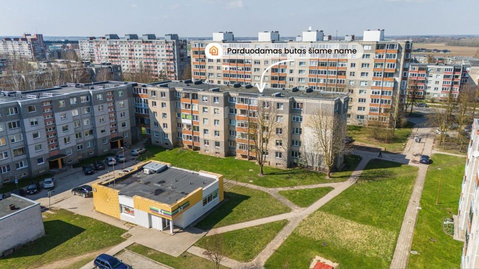 Parduodamas 1 kambario butas Dainų g. 56, Šiauliuose