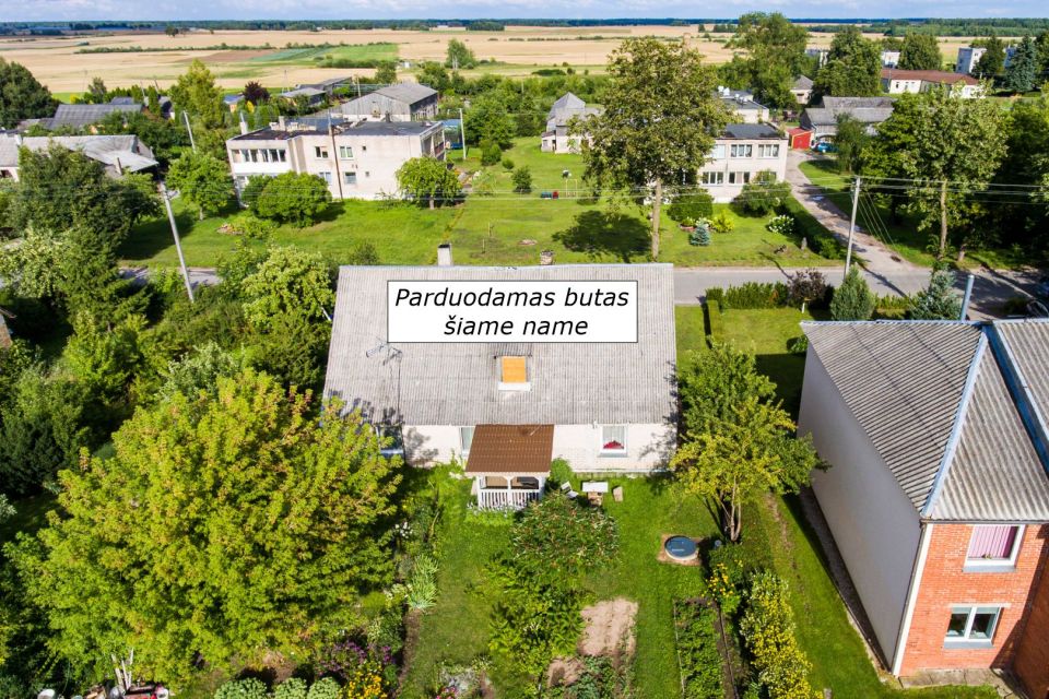 Parduodamas tvarkingas 1 kambario butas Liepų g., Kalnelio Gražionių k., Radviliškio r.