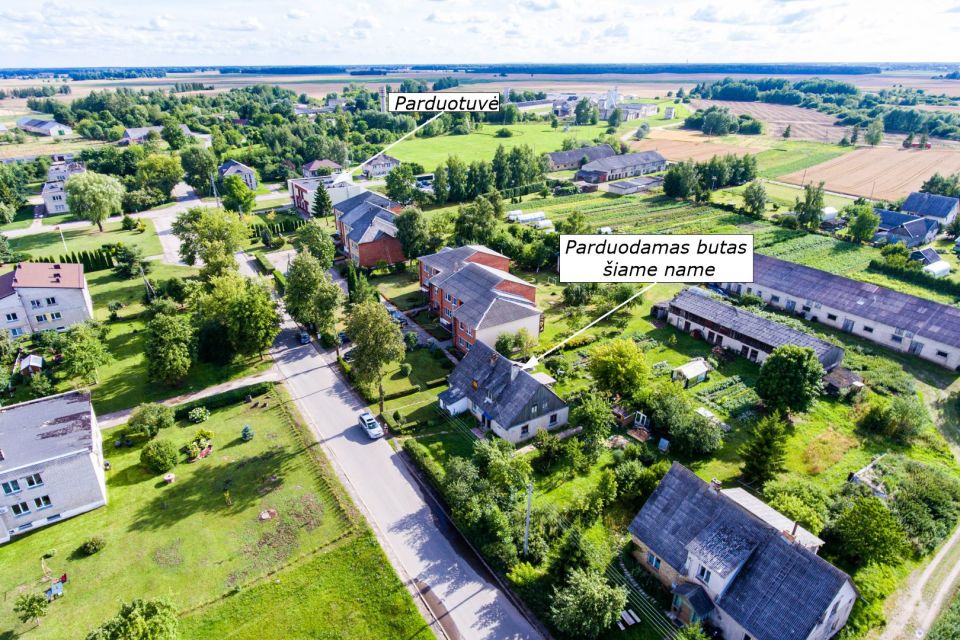 Parduodamas tvarkingas 1 kambario butas Liepų g., Kalnelio Gražionių k., Radviliškio r.