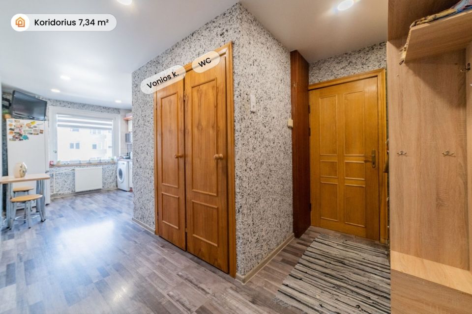 Parduodamas tvarkingas 2 k. butas 3-iame auk&scaron;te K. Korsako g. 28, &Scaron;iauliuose