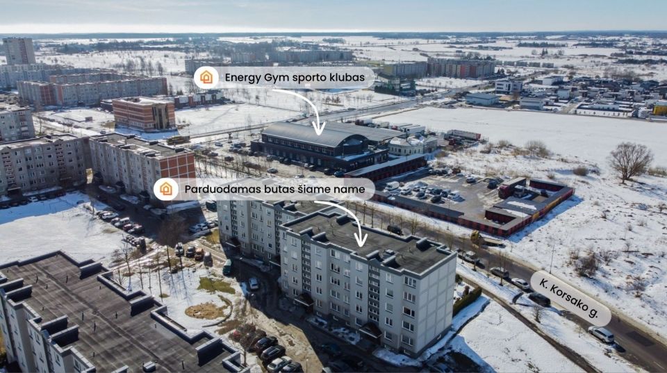 Parduodamas tvarkingas 2 k. butas 3-iame auk&scaron;te K. Korsako g. 28, &Scaron;iauliuose