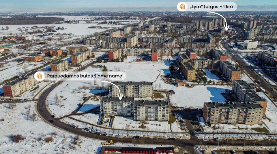 Parduodamas tvarkingas 2 k. butas 3-iame auk&scaron;te K. Korsako g. 28, &Scaron;iauliuose