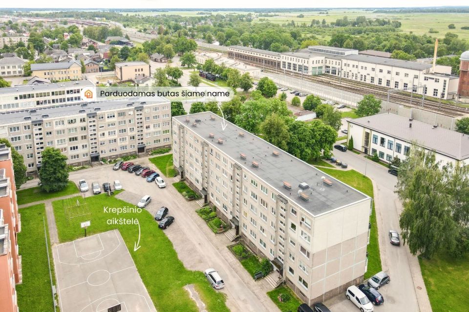 Parduodamas tvarkingas 2 kambarių butas Laisvės al. 34, Radviliškyje