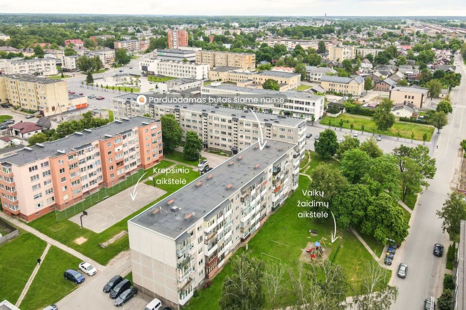 Parduodamas tvarkingas 2 kambarių butas Laisvės al. 34, Radviliškyje