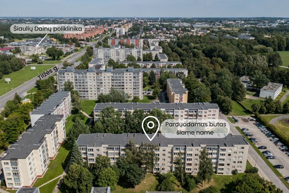Parduodamas tvarkingas 2 kambarių butas &Scaron;iauliuose, Krymo g. 14