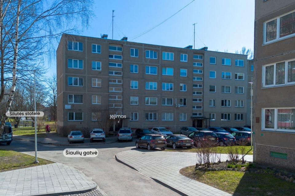 Parduodamas tvarkingas 46,78 m&sup2; ploto, 2 kambarių butas pietinėje Klaipėdos miesto dalyje, &Scaron;iaulių g.-3A