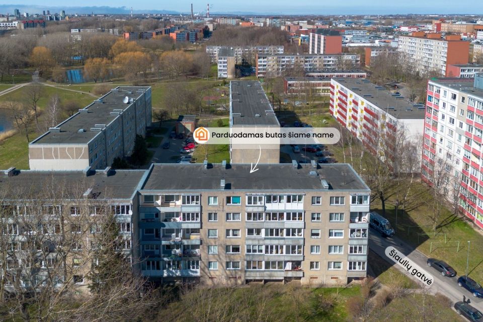 Parduodamas tvarkingas 46,78 m&sup2; ploto, 2 kambarių butas pietinėje Klaipėdos miesto dalyje, &Scaron;iaulių g.-3A