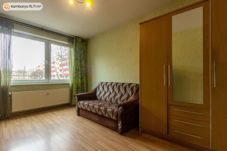 Parduodamas tvarkingas 46,78 m&sup2; ploto, 2 kambarių butas pietinėje Klaipėdos miesto dalyje, &Scaron;iaulių g.-3A