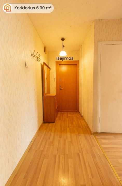 Parduodamas tvarkingas 46,78 m&sup2; ploto, 2 kambarių butas pietinėje Klaipėdos miesto dalyje, &Scaron;iaulių g.-3A