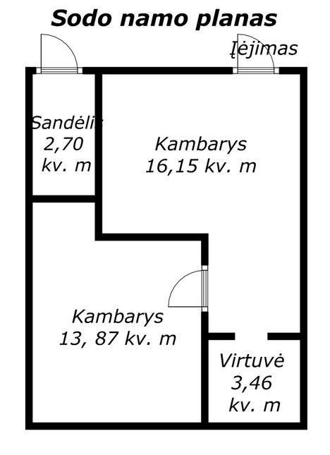 Parduodamas tvarkingas sodo namelis su žemės sklypu &Scaron;iauliuose, SB "Žibutė", Žibutės sodų 1-oji g. 29