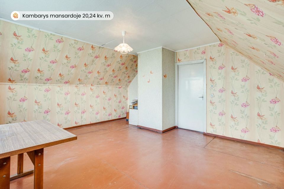 Parduodamas vieno aukšto su mansarda namas su 16,88 arų žemės sklypu Gėlės g., Naisių k., Šiaulių r.